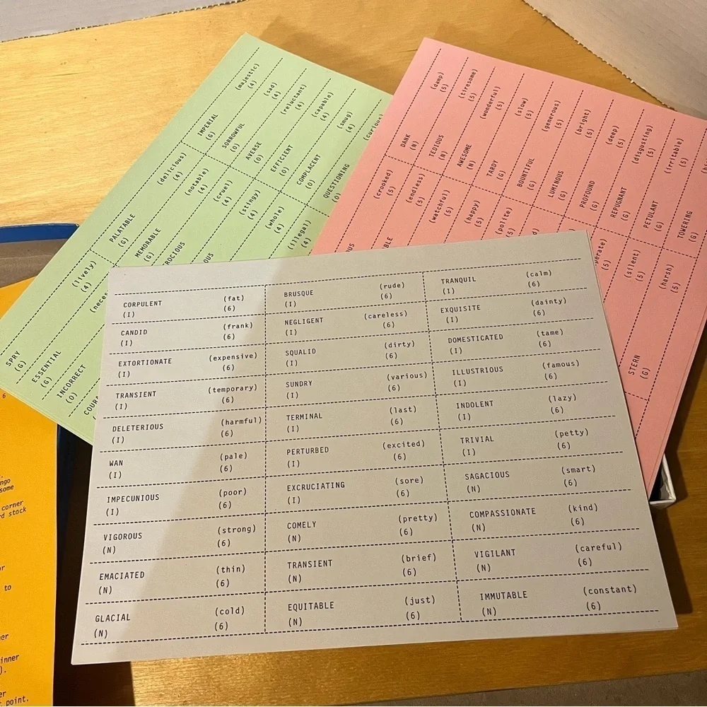 Vocabulary Bingo Games Level 1 And 2 Education Learning Elem-Upper Grades 1988